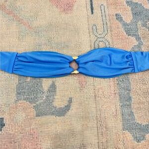 Blue Twist Knot Bikini Top